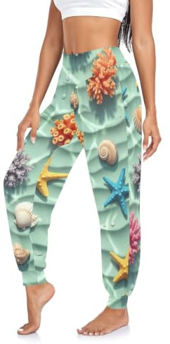 RPLIFE undervattensscen sjöstjärna dam harem yogabyxor semester harembyxor sommar hippie joggingbyxor lösa träning träningsbyxor