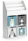 Vicco Kinderregal Luigi, Spielzeugregal für Faltboxen, Weiß, 72 x 114.2 cm mit 4 Faltboxen