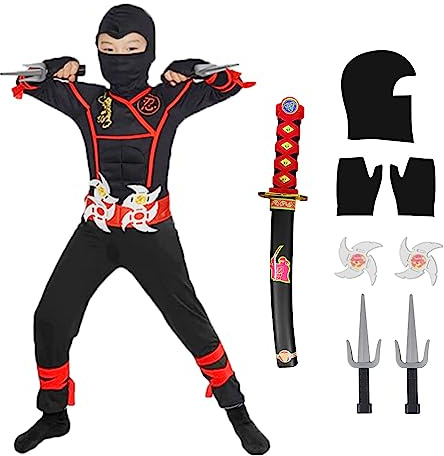 skyllc Ninja Costume Enfants, Garçons Ninja Cosplay Ensemble