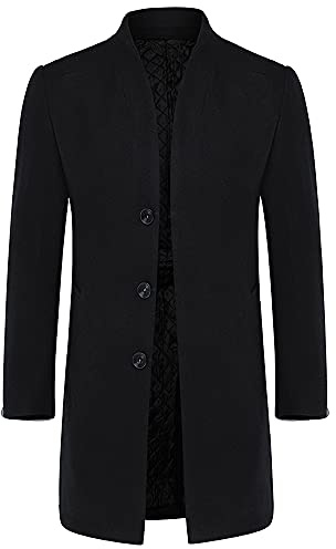 YOUTHUP Abrigo Lana Hombre Slim Fit, Invierno | Dos diseños disponibles, abrigo de lana slim fit versátil para el invierno