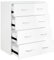 vidaXL Kommode mit 4 Schubladen Sideboard Schrank Anrichte Beistellschrank Mehrzweckschrank Schubladenschrank 60x30,5x71cm Hochglanz-Weiß