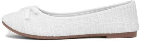 Lilley Grace Womens White Bow Ballerina Shoe - Size 9 UK - White