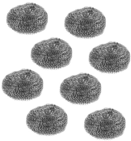 GRIRIW 8stücke Edelstahl Kugel Geschirr Reinigen Werkzeug Topf Waschen Bürste Spülen Pan Reiniger Ball Spülbürste