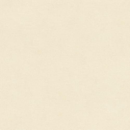 Rasch Tapete 408256 - Einfarbige Vliestapete in Sand mit feiner Struktur - 10,05m x 0,53m (LxB)