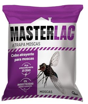 MASTERLAC - Cebo Atrapamoscas - 125 G - Cebo con Atracción Irresistible - con 30 g Atracción hasta 15 Días - 0% Insecticidas - para Todo Tipo de Trampas para Moscas - Aplicación Sencilla