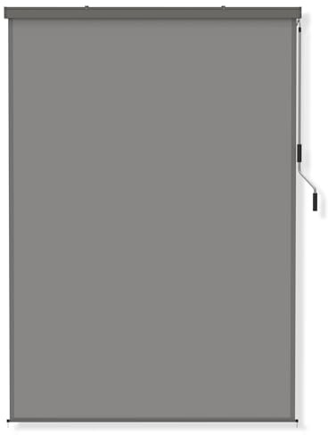 FIVMEN Vertikal persienn för utomhusbruk, 180 x 250 cm, väderbeständig för utomhusbruk med vev, rullgardin för balkong 180 cm bred, balkongskydd