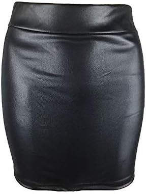 harlogistics Women’s Sexy PU Mini Skirt| Office Wear, Party and Club Night |Stylish and Versatile High-Shine Look|Flattering Fit for All Body Types|Trendy Short for Work and Evening Wear