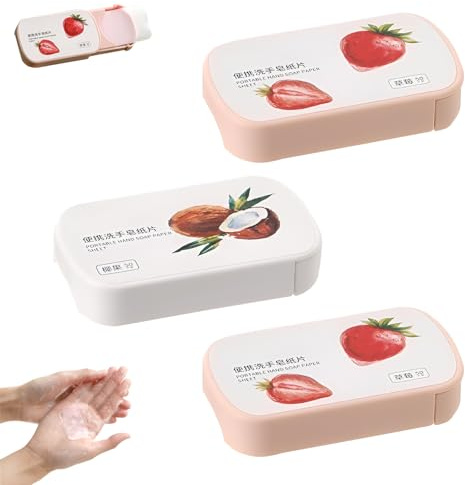 AGLOO Soap Sheets for Traveling, Portable Paper Soap for Outdoor Indoor Camping Hiking,Disposable Hand Washing Sheets with Slide-Open Case (150 pcs)