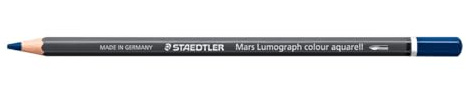 STAEDTLER Akvarellpenna Midnattsblå – Vattenlöslig konstnärspenna i sexkantig design – 3,6 mm stift, hög färgintensitet & ljusäkthet – idealisk för akvarellmålning