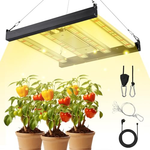 Peviasot LED-växtlampa, 150 W LED odling, fullspektrum odlingsljus, dimbar, växtlampa för grönsaker blomma, inomhusväxt, hydrokultur, odlingstält