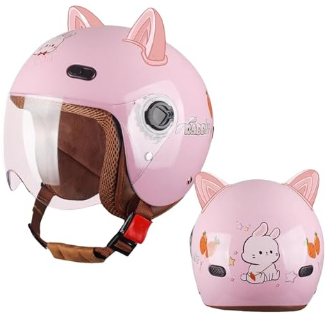 Kinderhelm Für Motorrad, Quad Und ATV (4-15 Jahre), Geeignet Für Kleinkinder, Roller,Mädchen Und Kinder. Auch Für Fahrten Auf Quads Und Geländefahrzeugen Geeignet. DOT-Geprüfter D,48-56cm