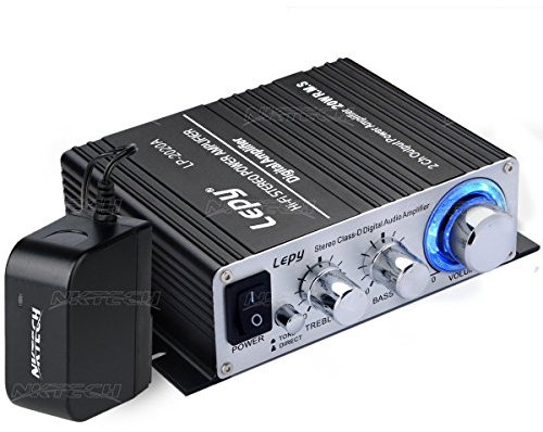NKTECH 3A Power Supply Lepy LP-2020A Hi-FI Stéréo Audio Home Car Class-D Digital Power Amplificateur Auto Output Power Amp 20W x 2 RMS