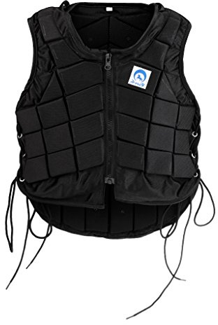 Gazechimp Sicherheitsweste Reitweste Reiter Körperschutz - Kinder/Unisex Erwachsene - Schwarz - Kinder CL