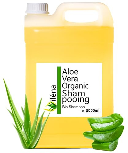 Oïléna - Bio Shampoo mit Aloe Vera, Argan und Vitaminen | Anti-Haarausfall | Für Alle Haartypen | Natürliche und Bio-Zertifiziert | Nicht Fettend, 5 Liter