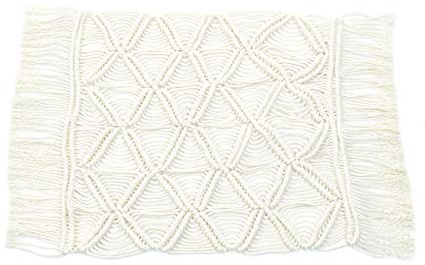 Honra Orraphtstu Newborn Photo Props for Photography Baby Photoshoots Rug Posing Macrame Blanket (Cream)