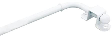 Extendable Swing Dormer Rod Window Drapery Arm (White Ball)