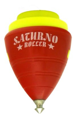 SPACE TROMPOS - Saturno Punta Roller, Color Rojo, Incluye Cuerda
