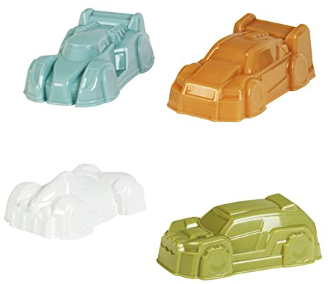 Klein Theo goes Bio 7664 Lot de 4 moules à sable colorés en plastique biologique Jouet pour enfants à partir de 18 mois