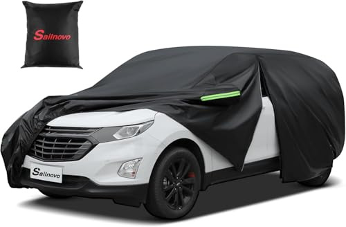 Sailnovo Funda para SUV de 7 Capas Impermeable, para Todo Tipo de Clima con Protección Nieve y Sol con Cremallera de Acceso para Chevrolet y Mazda Ajuste Universal (490 a 530 cm)