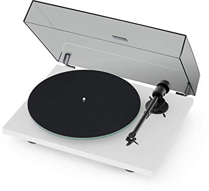 Pro-Ject T1 Evo Turntable with Ortofon OM 10 Moving Magnet Cartridge (White)