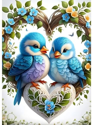 GDYEEH Unzertrennliche Diamond Painting Erwachsene, 5D Herz Diamant Painting Bilder Anfänger, DIY Runder Vollbohrer Diamanten Malerei Stickerei Set Kreuzstich Geschenke Home Wand Dekor 30x40cm