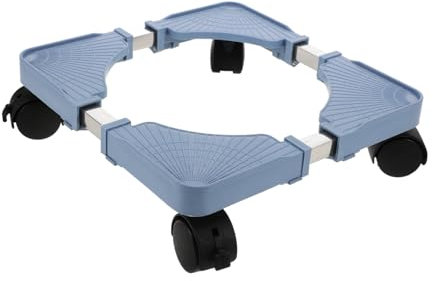 Ciieeo Soporte Móvil Multifuncional para Macetas y Electrodomésticos con Ruedas, Base Ajustable De PP Azul para Lavadora y Dispensador De Agua, Carga Alta y Desplazamiento Suave para Uso Doméstico