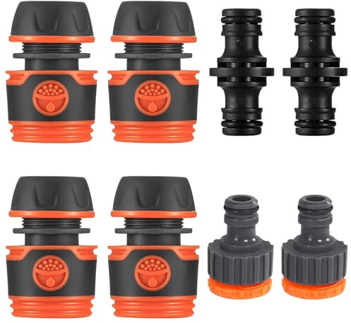 Ayizhiniu 8pcs Conector Manguera, Adaptador Manguera Grifo, Enganche Rápido Manguera, Conectores Manguera Jardin, Conector de Tubo de Agua, Aplica a Jardín de Flores, Huerto, Linyuan