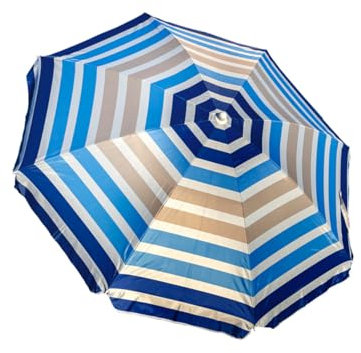 SUN & SURF Parasol de plage premium avec ventilation 220 cm, mât inclinable, pointe Twister et joint de double sécurité UPF 50+ UV