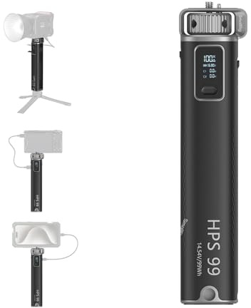 SMALLRIG 99Wh/6800mAh batterigrepp, med PD100W snabbladdning, D-TAP, 2 USB-C-portar, strömförsörjning för Sony FX3/FX30/ZV-E10-kameror, batterigrepp för GoPro, för lampor, vloggning - 4553