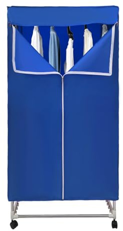 Asciugatrice elettrica portatile 1200-1500 W 220 V PTC a 5 strati con telecomando e rotelle, pieghevole asciugatrice elettrica per case, appartamenti, dormitori (blu)