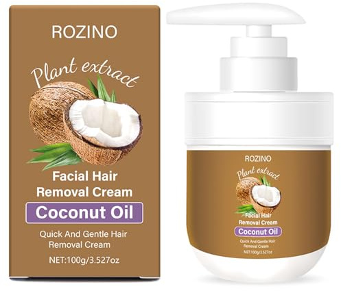 Facial Hair removal for Women,Gentle Coconut Oil Hair Removal Cream