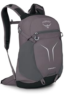 Osprey Sportlite 15L Lightweight Hiking Backpack for Men and Women - Everyday Hiking Bag - Travel Daypack, Graphite Purple