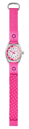 Tikkers Girls' Analogue Quartz Watch with Fabric and Canvas Strap – TK0119