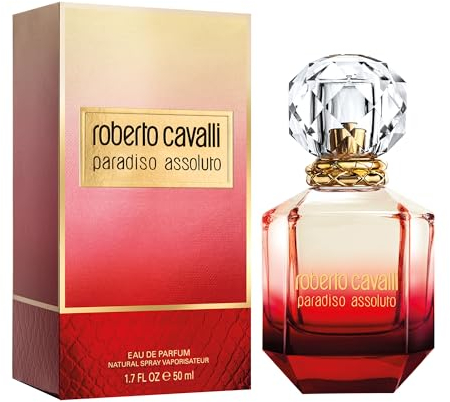 Roberto Cavalli Paradiso Assoluto, Eau de Parfum da donna, Fragranza floreale speziata, 50 ml
