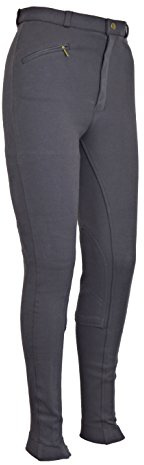 Avon Equine Jodhpurs d'équitation pour homme doux et extensible, gris, 14