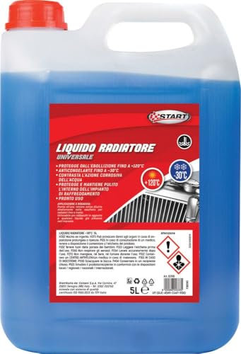 Start - Liquido Radiatore Antigelo 5 Litri Pronto Uso - Protezione Estesa da -30°C a +120°C, Compatibile con Radiatori in Alluminio, Ghisa e Leghe, Ideale per Auto, Furgoni e Veicoli Industriali