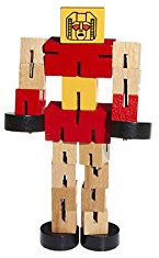 Juguetutto - Robot Transformer Pequeño - ROJO - Juguete de madera