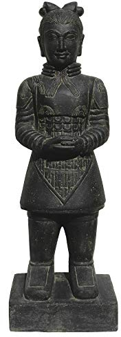 STONE art & more Chinesischer Krieger, 120 cm, Steinfigur, Terrakotta Armee, Steinguss, Deko Garten, frostfest