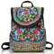 Jzhen Damen Vintage Blumen Rucksack Rucksack Freizeit Backpack 25*11*21cm Mehrfarbig