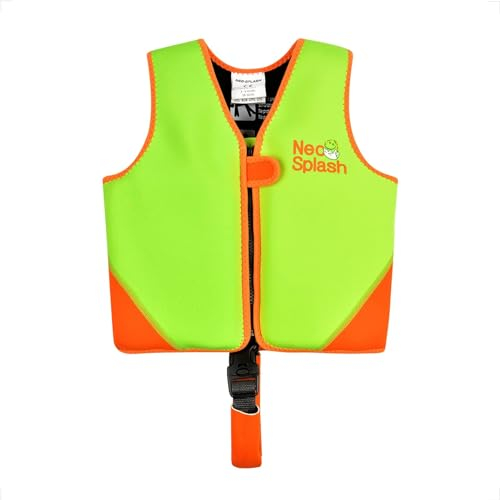 Kinder Mädchen Junge Schwimmlernweste, Schwimmhilfe Schwimmen Jacket für Kleinkinder mit Einstellbare Sicherheits Straps Alter 1-6 (KS-Green, 1-3)