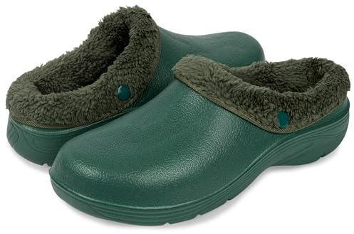 Lakeland Active Lorton Men's Fleece Lined Garden Clogs - Cumberland Green - 11 UK
