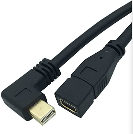 innov8 Mini Display Port 1.2 Cable, Mini DP Male to Mini DP Female 4K Video Extension Cable - 30cm (Left Angle)