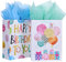 Geschenktasche Happy Birthday Geschenktüten Geburtstag large 30 * 39 * 12CM,Papiertasche mit Henkel Geschenk Mitgebsel Tasche Beutel Geschenkverpackung, Tragetasche, Geburtstag, Party