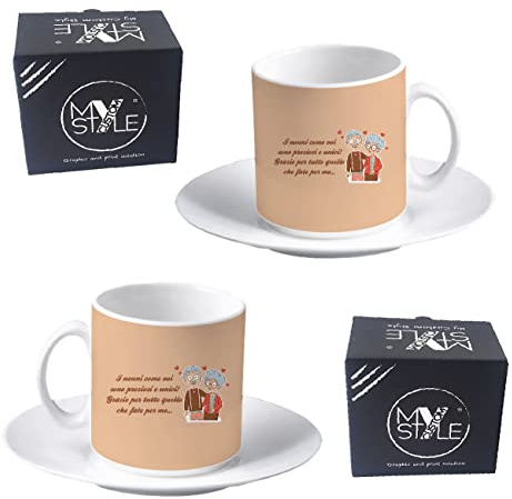My Custom Style 2 tazzine Espresso con piattino#Nonni#