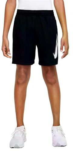 Nike Unisex Kinder B Df Multi + Short Gx T-Shirt, Schwarz/Weiß/Weiß, 86