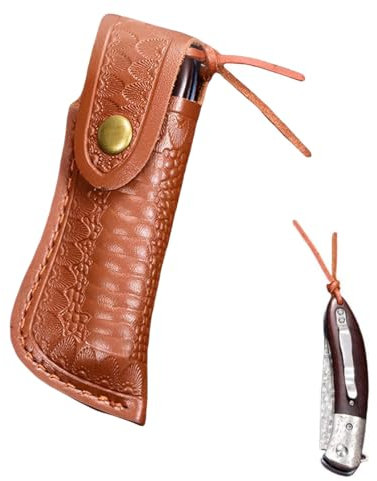 NHPY NHP Pochette Cuir Couteau Pliant,Etui Couteau Cuir,Etui à Couteau de Poche,Etui Couteau Ceinture,Porte Couteau Cuisse,Étui pour Couteau De Poche,Adapté Aux Couteaux Pliants,Petits Couteaux