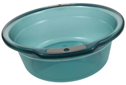 TOGEVAL Bassin Plastique Transparent Avec Poignées Bassine Ronde Portable Pour Trempage Lavage Et Nettoyage Animaux Grand Modèle Bleu Pour Usage Domestique