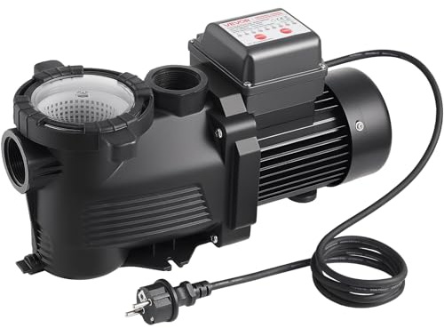 VEVOR Pompa per Piscina Fuori Terra per Filtrazione 550W 14000 L/h, Kit Pompa di Filtrazione per Piscine Fuori Terra Velocità Singola con Cestello Filtrante 3450 giri/min Prevalenza max. 12 m