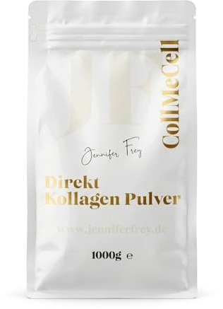 Jennifer Frey 1000g Kollagen Hydrolisat Peptide Pulver (1 kg) – Collagen Peptide Typ I, II, III - Geschmacksneutrales Eiweiß - Gut Löslich - Made in Germany - Hohe Bioverfügbarkeit
