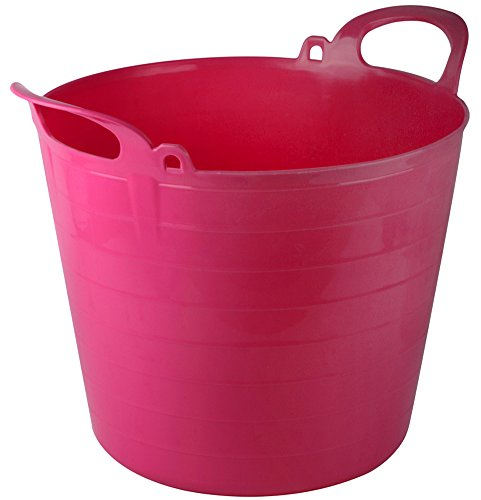 The Chemical Hut 42 Litre ExtraStrong Pink Flexi Tubs Storage Builders Garden Horse Buckets